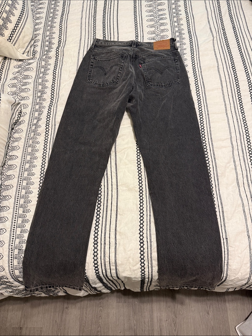 Levi's Men's Washed Black Straight Jeans
